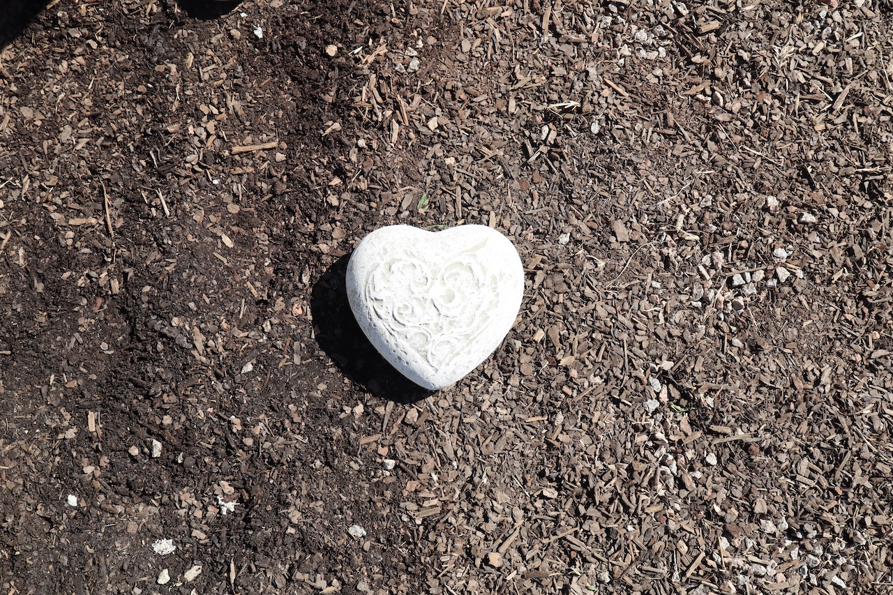 Patterned Heart Stone