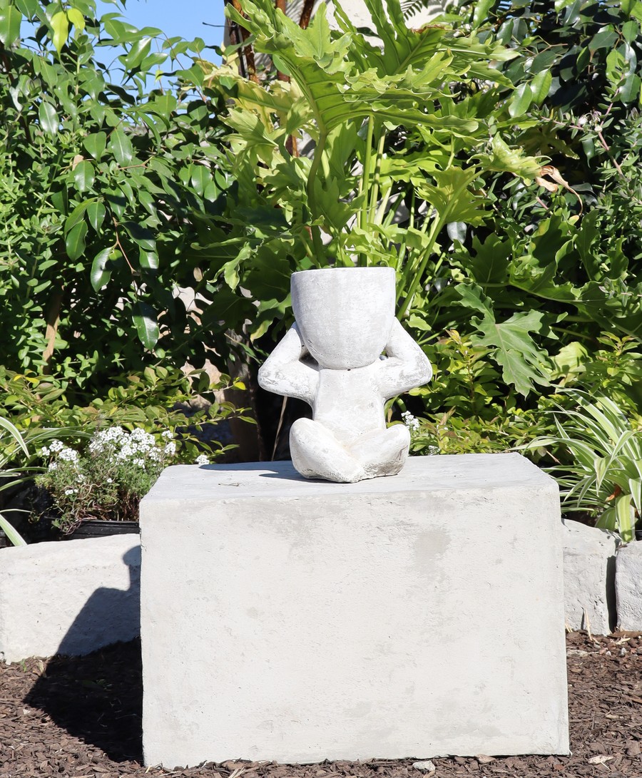 Seated Figure Planter