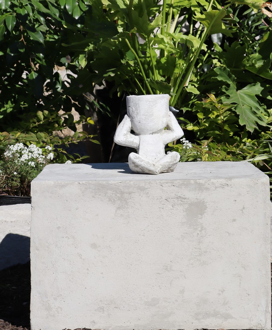 Seated Figure Planter