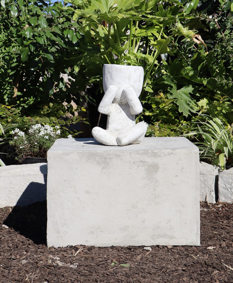 Seated Figure Planter