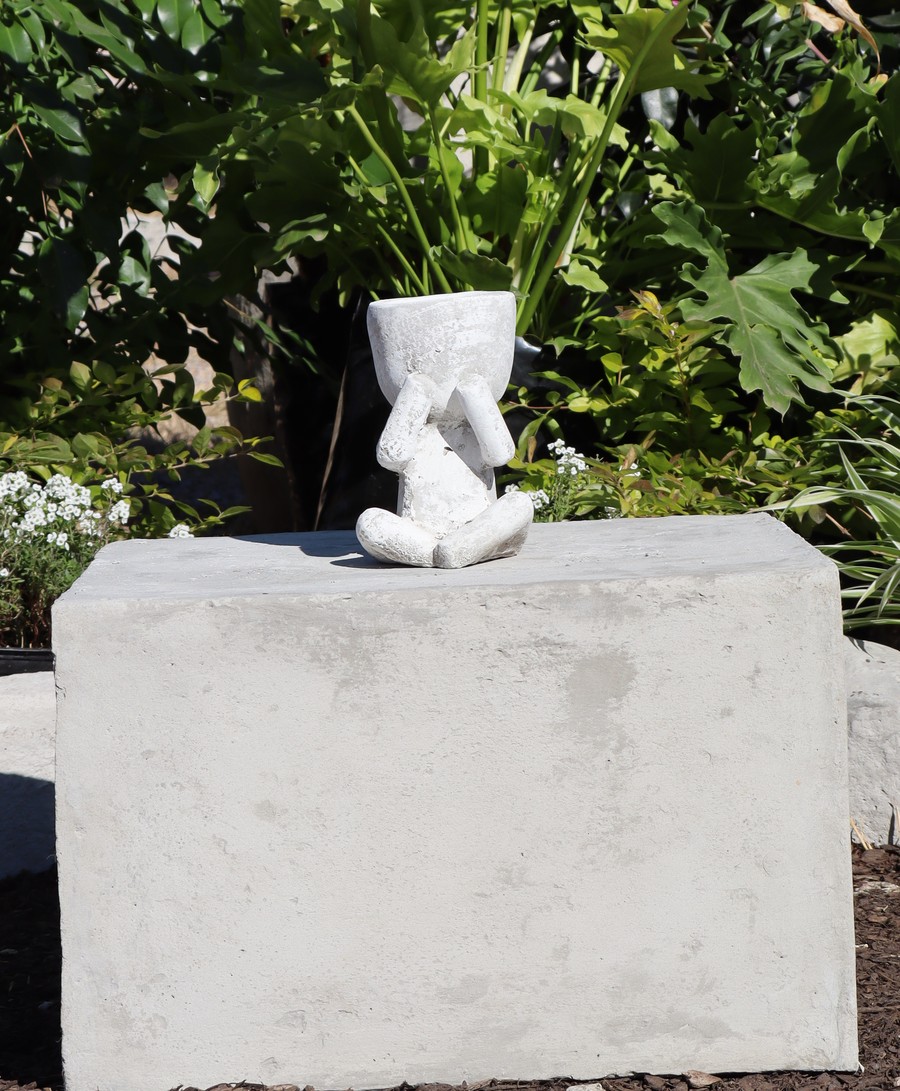 Seated Figure Planter