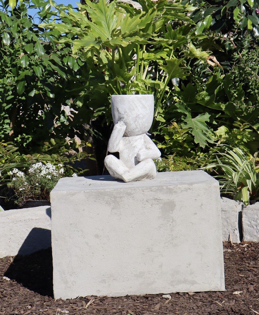 Seated Figure Planter