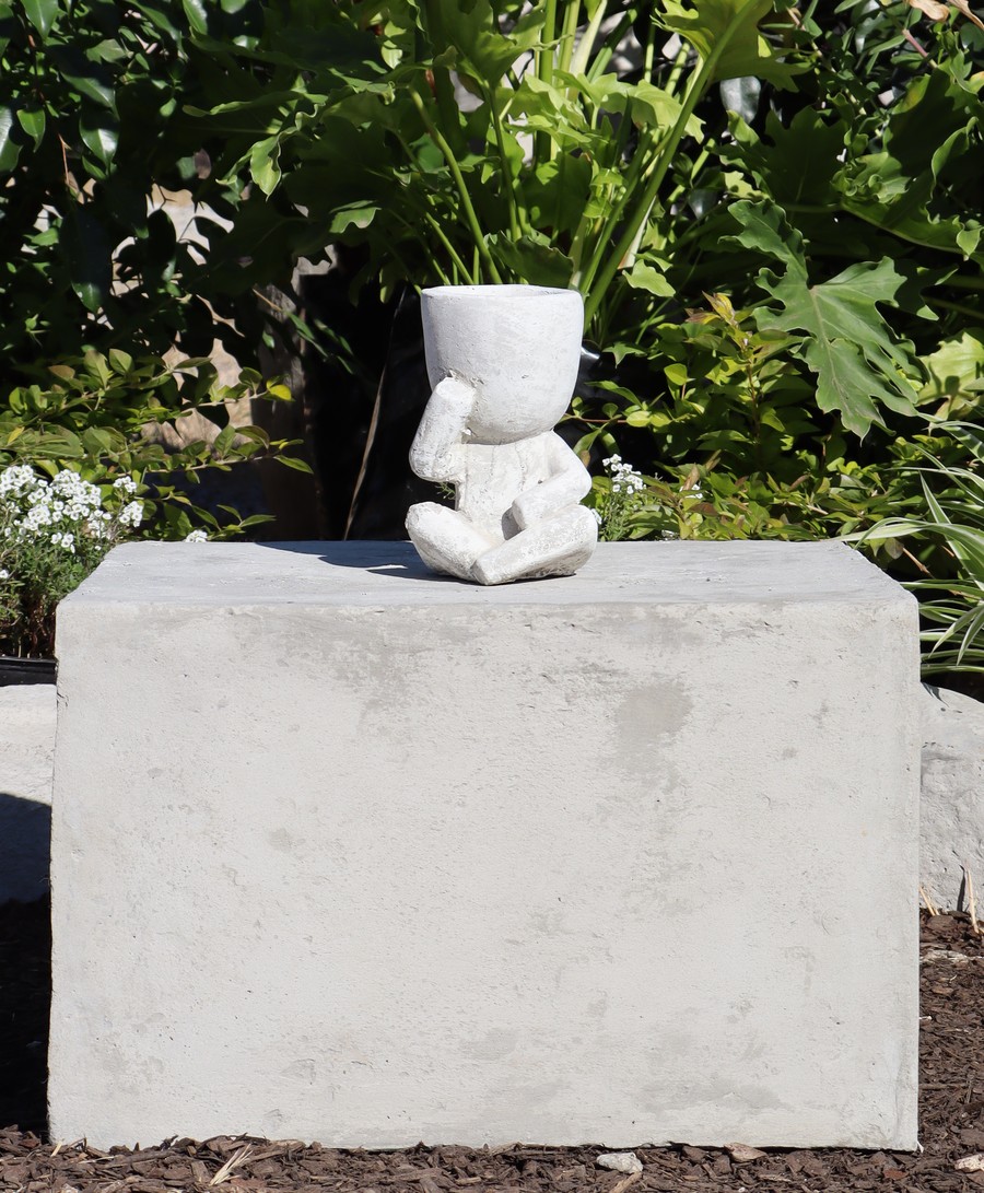 Seated Figure Planter